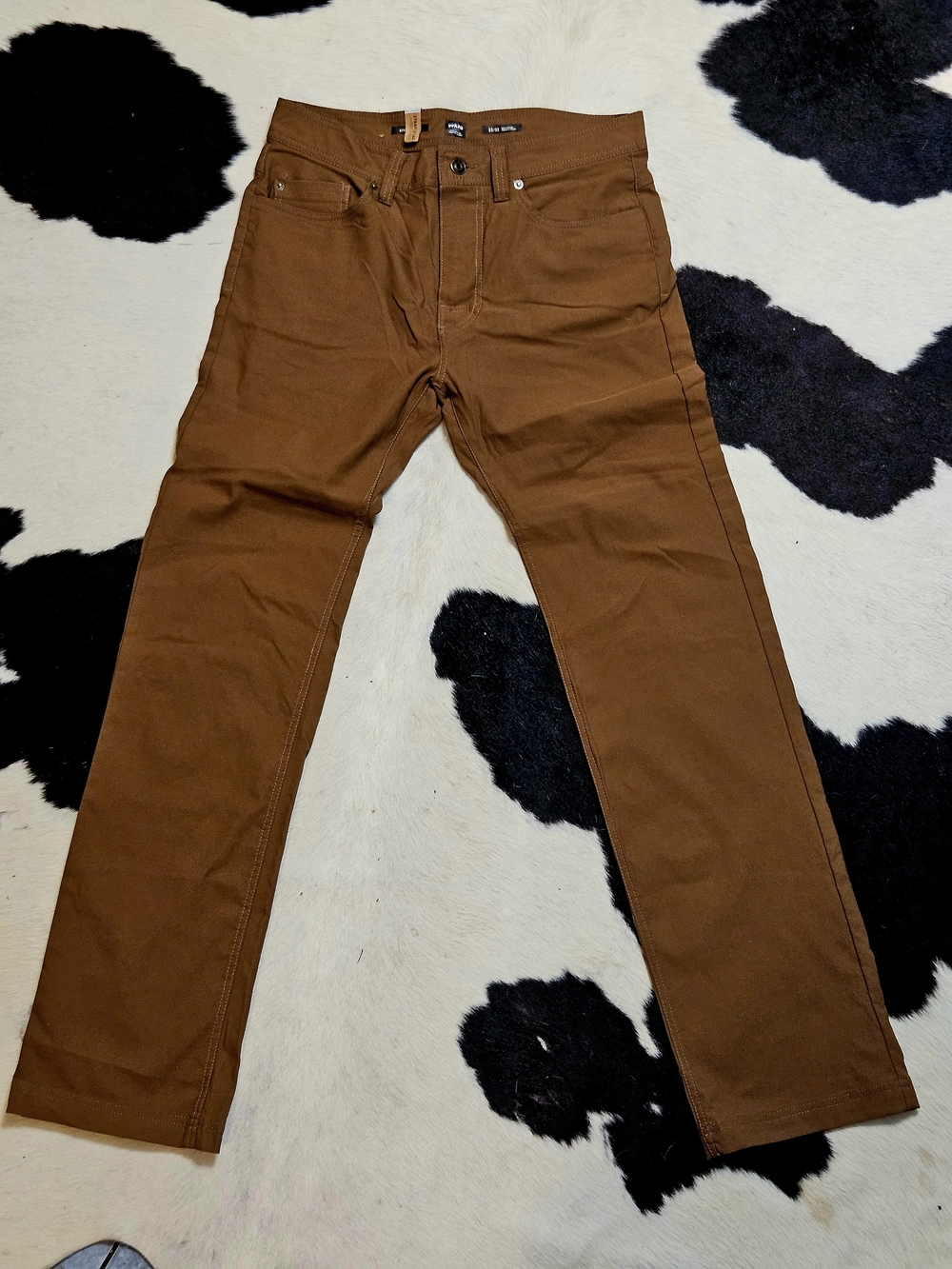 NEW Prana Men's Tan Straight-Leg Chinos Sz 33/32